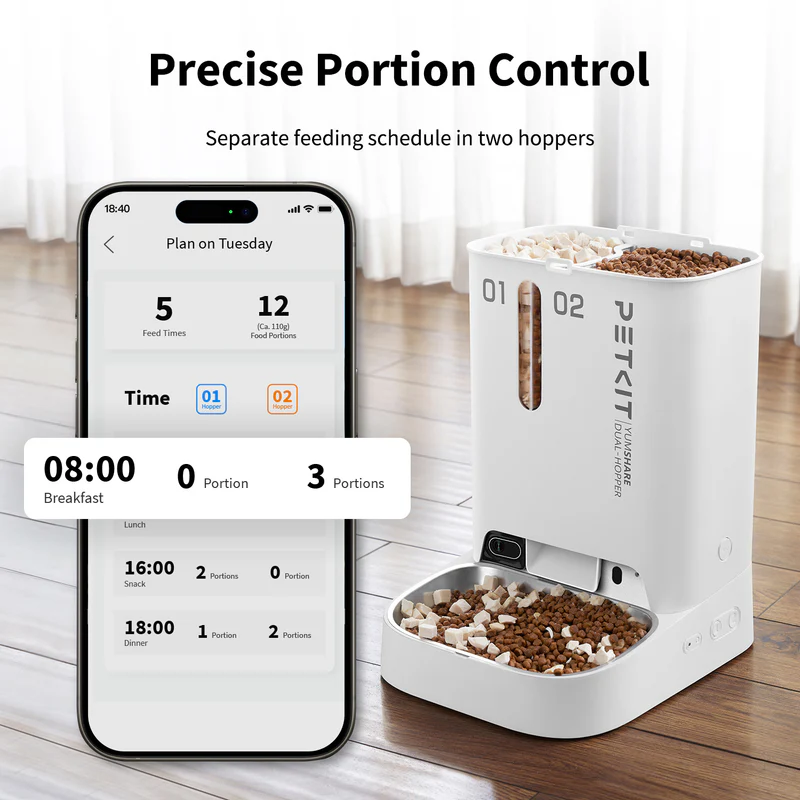 Máy cho ăn tự động Petkit YumShare with Camera kết nối app thông minh