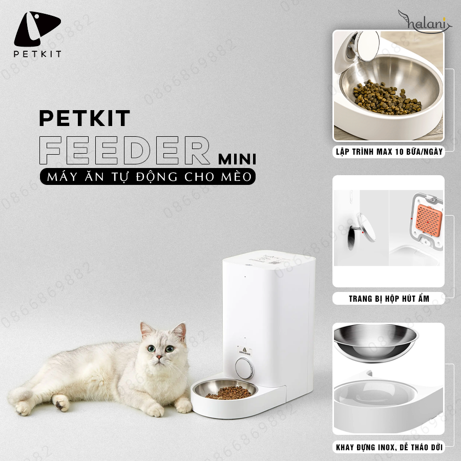 Máy ăn Petkit Feeder Mini khay inox cho thú cưng