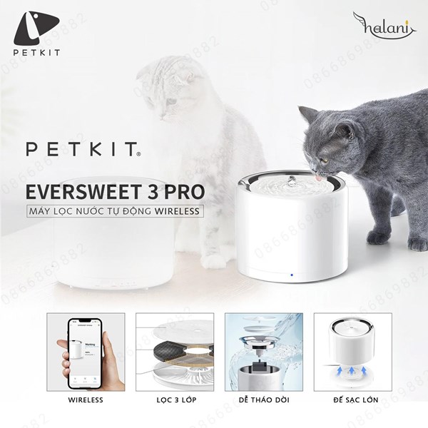 Hè tươi mát với máy nước Petkit Everweer Pro kết nối app