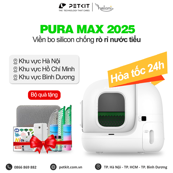 [BH18T] Máy dọn vệ sinh tự động PETKIT PURA MAX 2025 Phiên bản chống rò rỉ nước tiểu