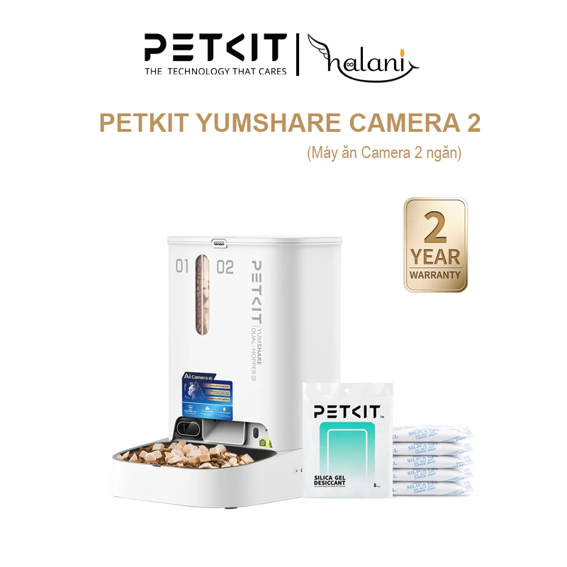 Máy ăn Petkit YumShare with Camera 2 ngăn dung tích 5 lít, phiên bản quốc tế chính hãng PETKIT