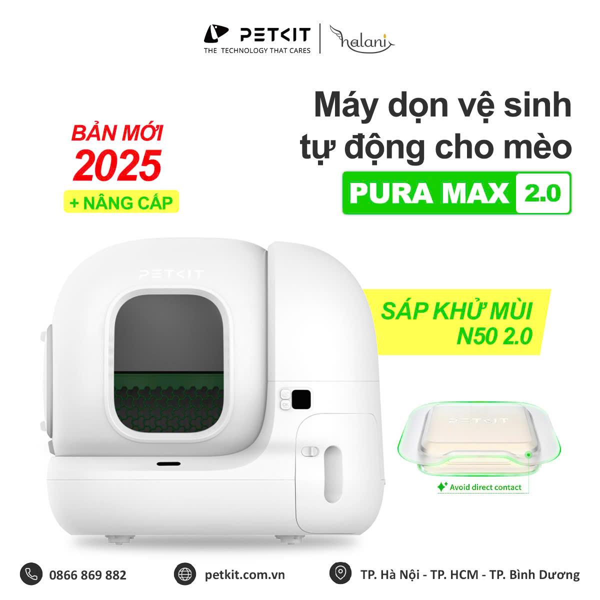 Máy vệ sinh tự động PETKIT PURA MAX 2025 Phiên bản chống rò rỉ nước tiểu 